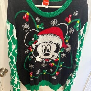 Disney Mickey Mouse Christmas Sweater Crew Neck Women’s (2XL)
